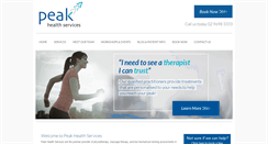 Desktop Screenshot of peakhealthservices.com.au